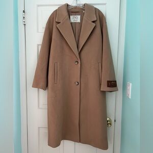 Aritzia Wilfred THE ONLY COAT M Gold Camel